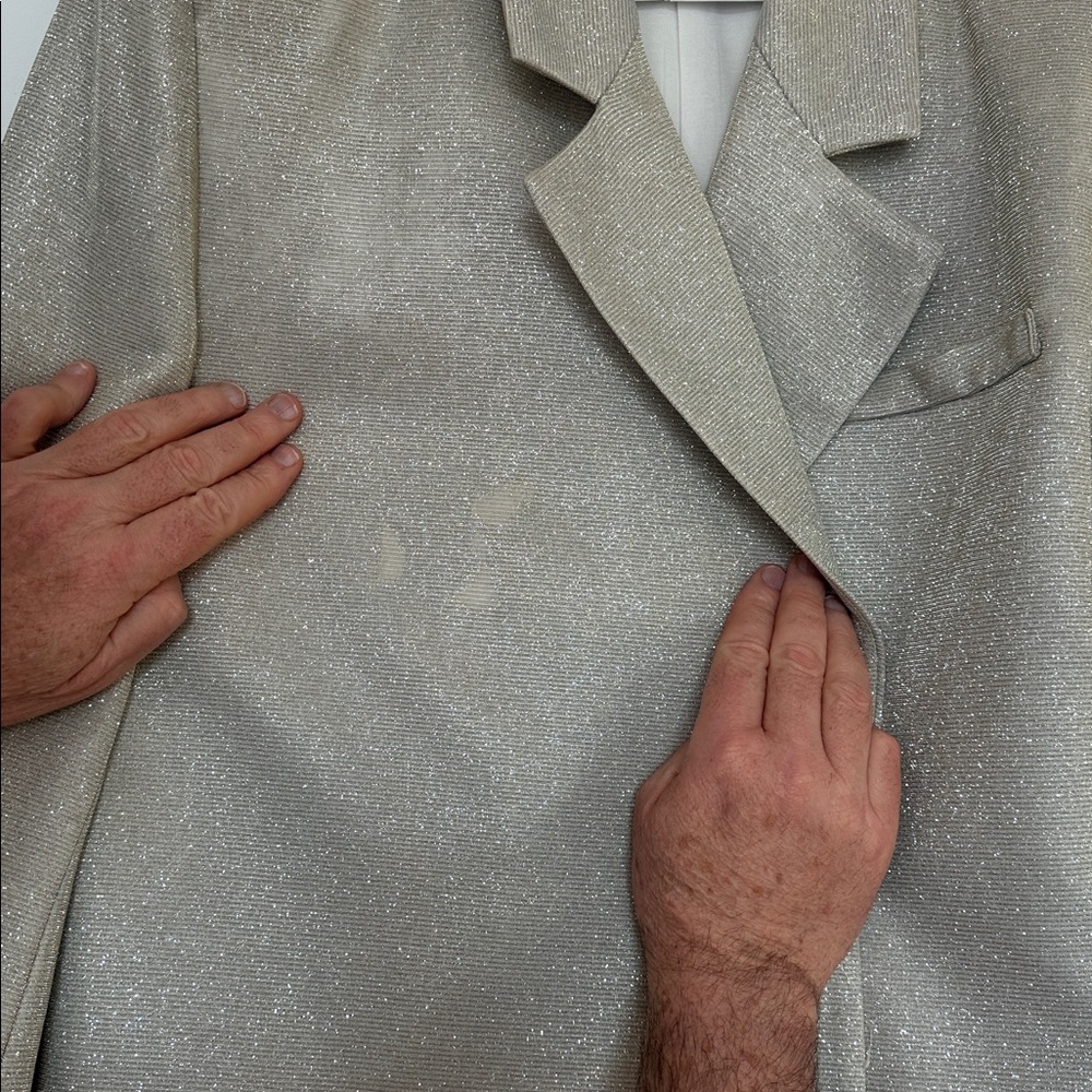 SLA the Label Astrid Glitter Blazer & Trousers Sparkle Oversized Pantsuits - Picture 8 of 12